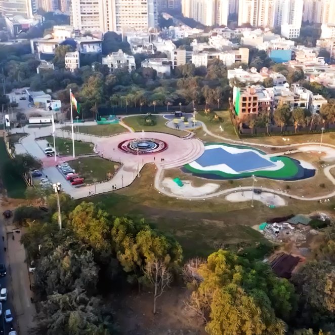 Aerial View of Elan The Statement Location